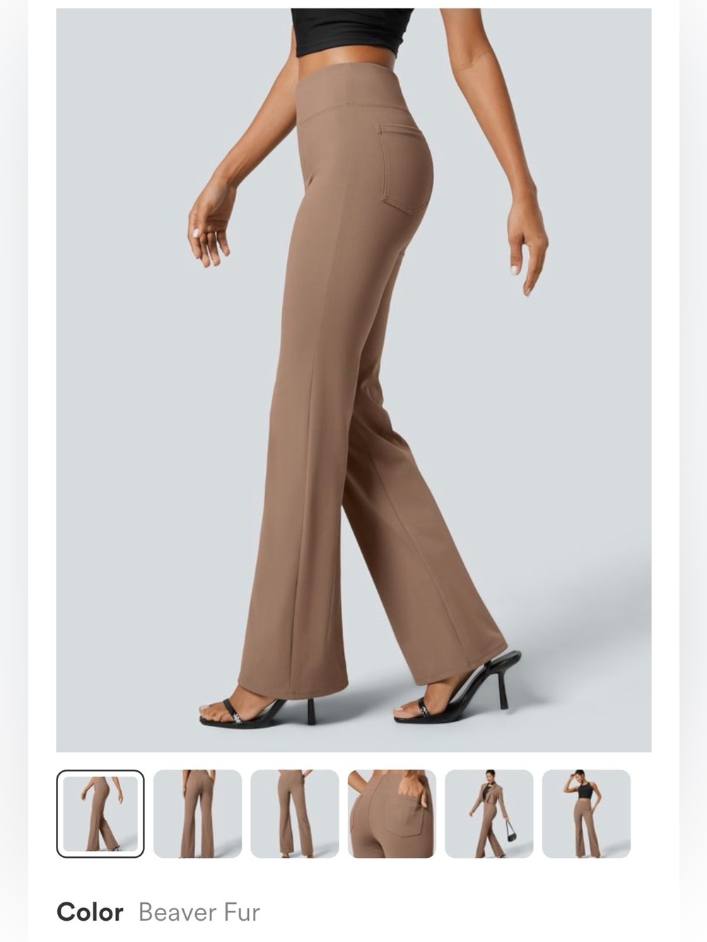 Halara High Waisted Flare Work Pants Size S (Regular)